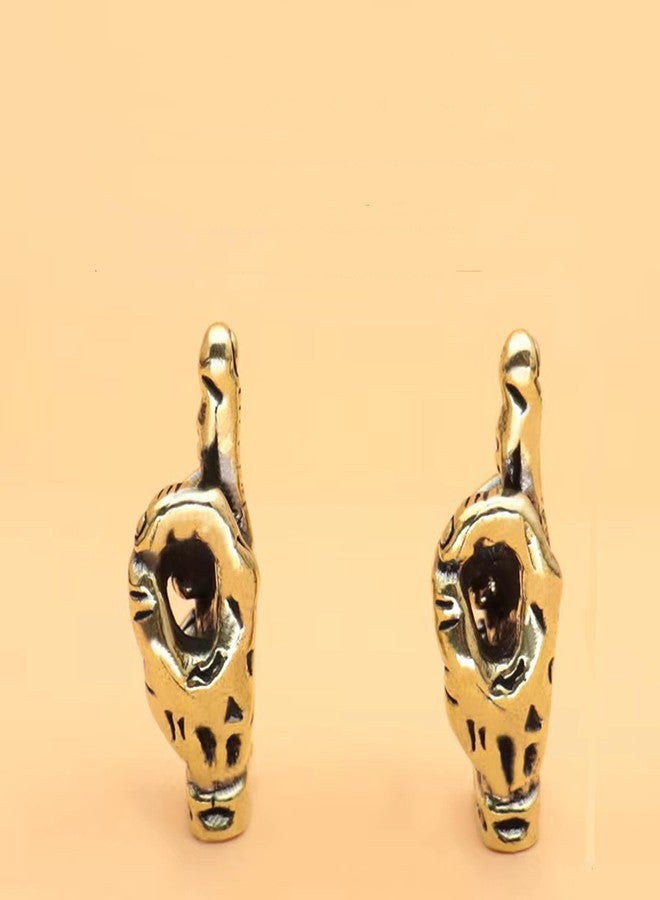 ALHBEJT 2Pcs Brass Hand Erect Middle Finger Statue: Modern Brass Middle Finger Gesture Hand Sculpture, Solid Yellow, Humorous Decorative Figurine - Image 5
